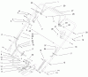 Rasenmäher 22038 - Toro 53cm Walk-Behind Mower (SN: 9900001 - 9999999) (1999) Listas de piezas de repuesto y dibujos HANDLE ASSEMBLY
