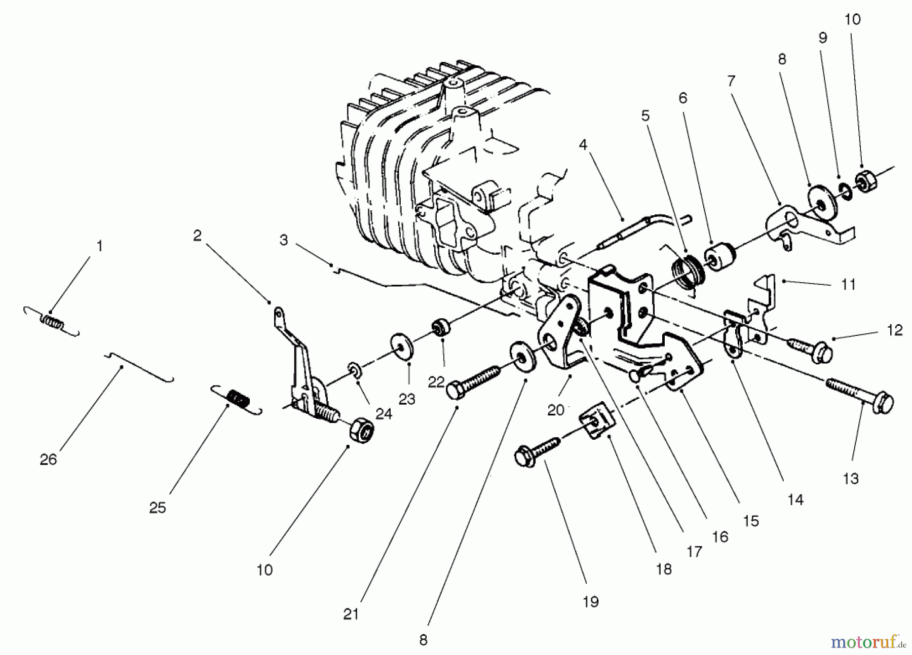  Rasenmäher 22038 - Toro 53cm Walk-Behind Mower (SN: 220000001 - 220999999) (2002) GOVERNOR ASSEMBLY