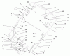 Rasenmäher 22038 - Toro 53cm Walk-Behind Mower (SN: 210000001 - 210999999) (2001) Listas de piezas de repuesto y dibujos HANDLE AND CONTROLS ASSEMBLY