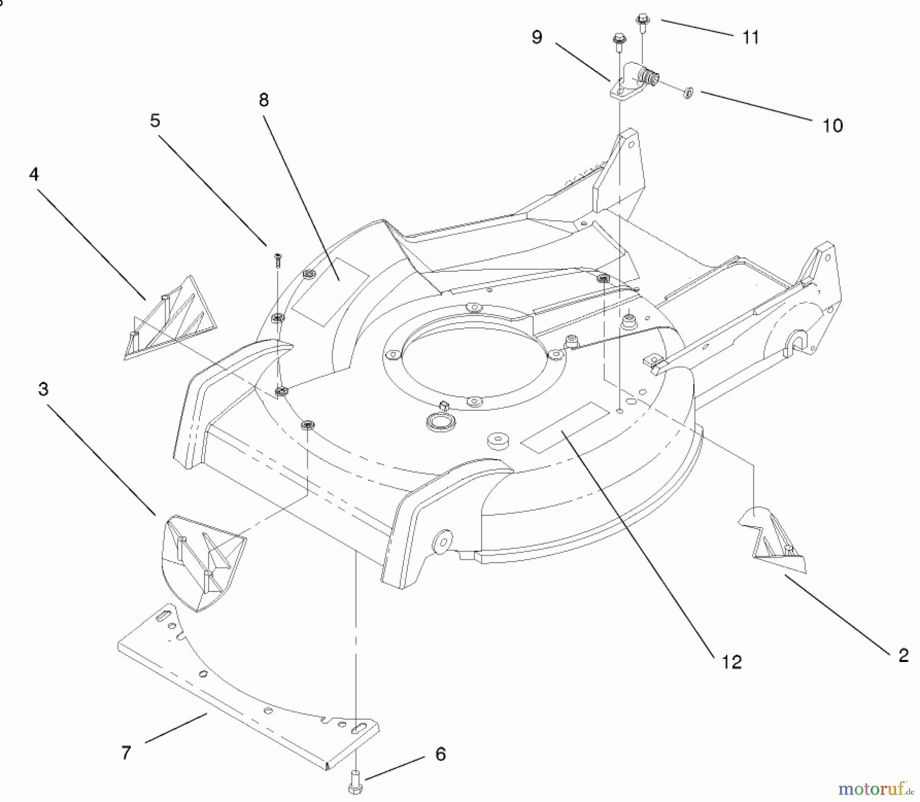  Rasenmäher 22038 - Toro 53cm Walk-Behind Mower (SN: 210000001 - 210999999) (2001) HOUSING ASSEMBLY NO. 98-7142