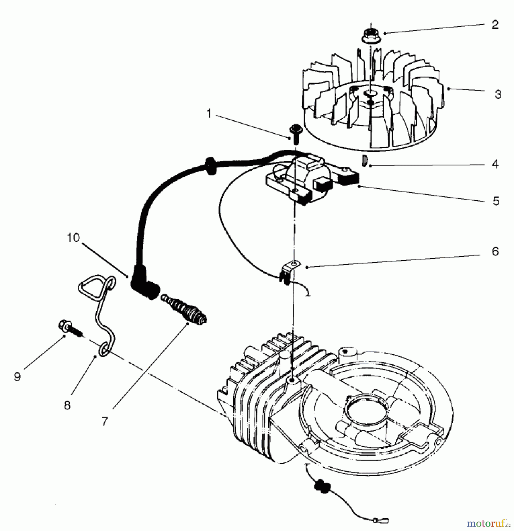  Rasenmäher 22038 - Toro 53cm Walk-Behind Mower (SN: 210000001 - 210999999) (2001) IGNITION ASSEMBLY