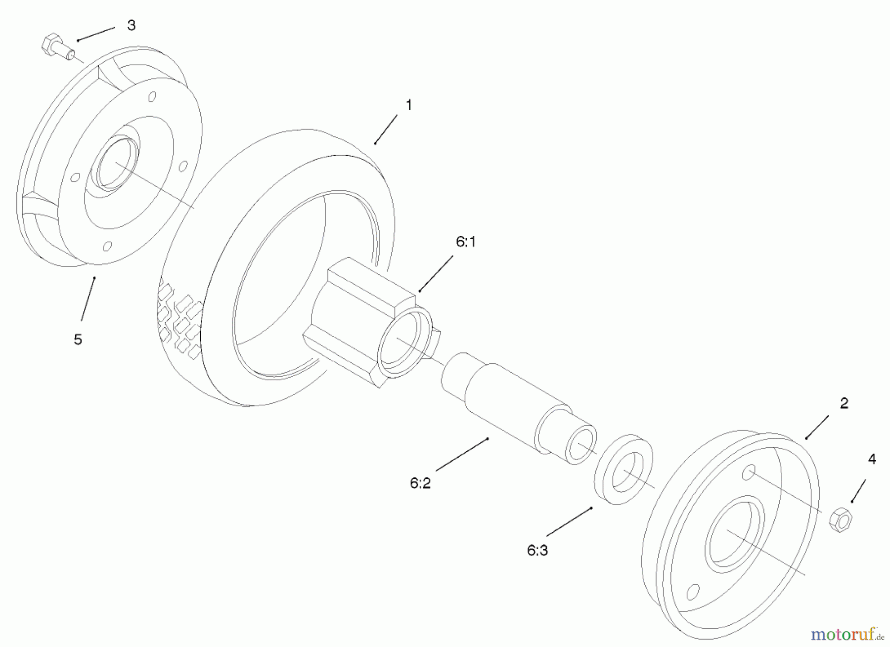  Rasenmäher 22038 - Toro 53cm Walk-Behind Mower (SN: 230000001 - 230999999) (2003) REAR WHEEL AND TIRE ASSEMBLY NO. 74-1720