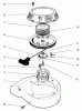 Rasenmäher 22040 - Toro Recycler Walk-Behind Mower (SN: 200000001 - 200999999) (2000) Listas de piezas de repuesto y dibujos RECOIL ASSEMBLY (MODLE NO. 48PW)