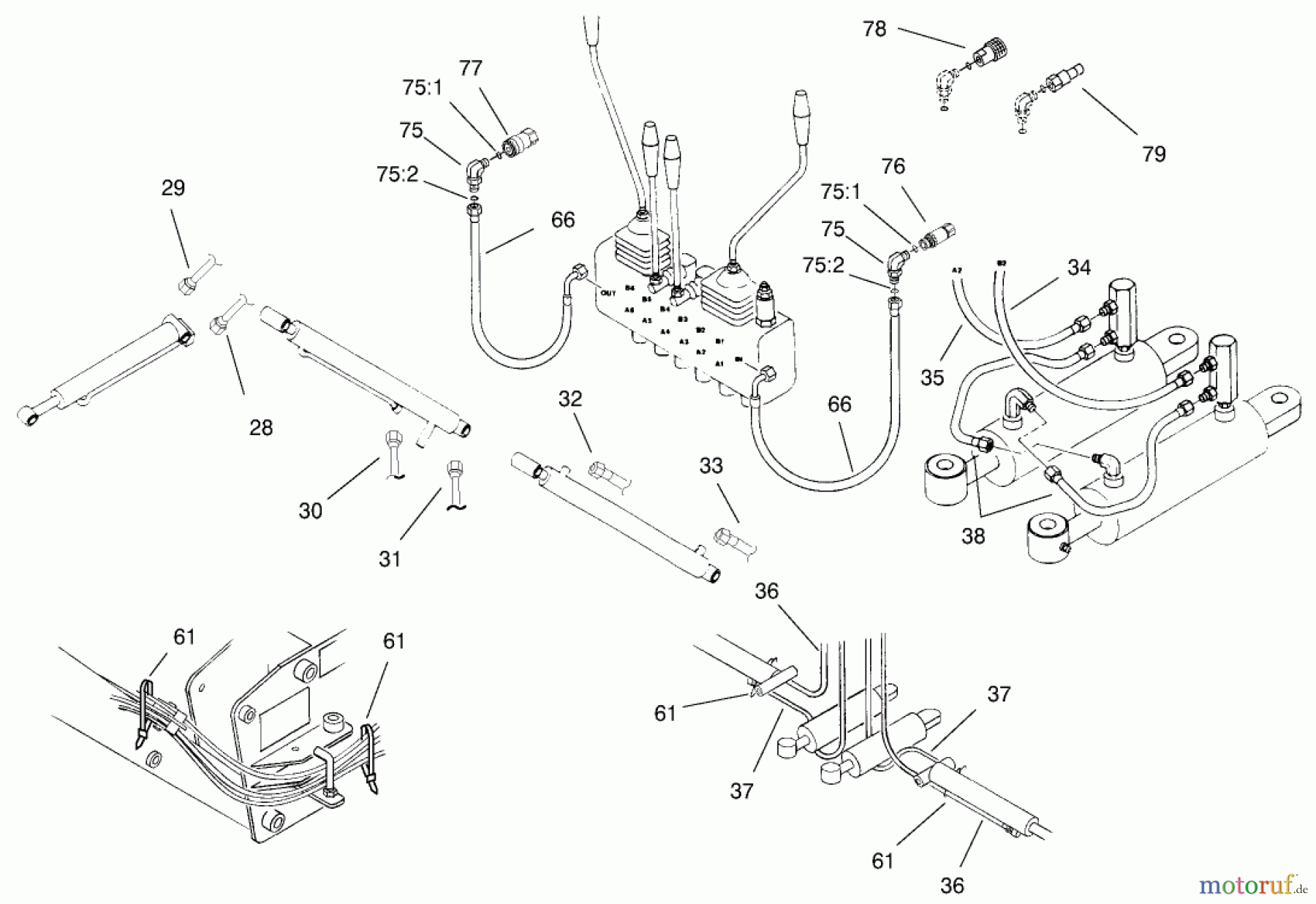  Compact Utility Attachments 22412 - Toro Backhoe, Dingo Compact Utility Loader (SN: 200000001 - 200999999) (2000) HYDRAULICS ASSEMBLY