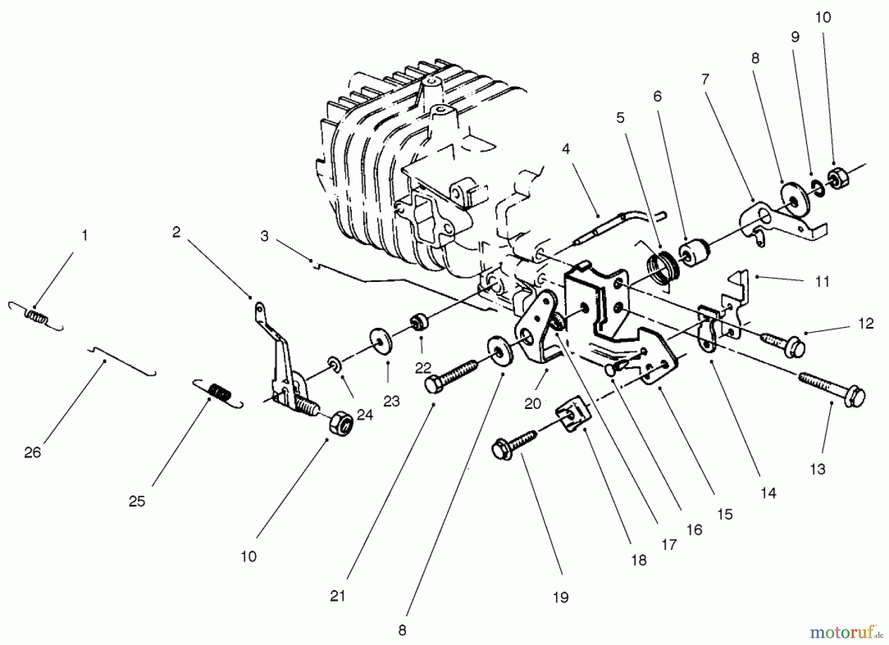  Rasenmäher 22040 - Toro Recycler Walk-Behind Mower (SN: 230000001 - 230999999) (2003) GOVERNOR ASSEMBLY