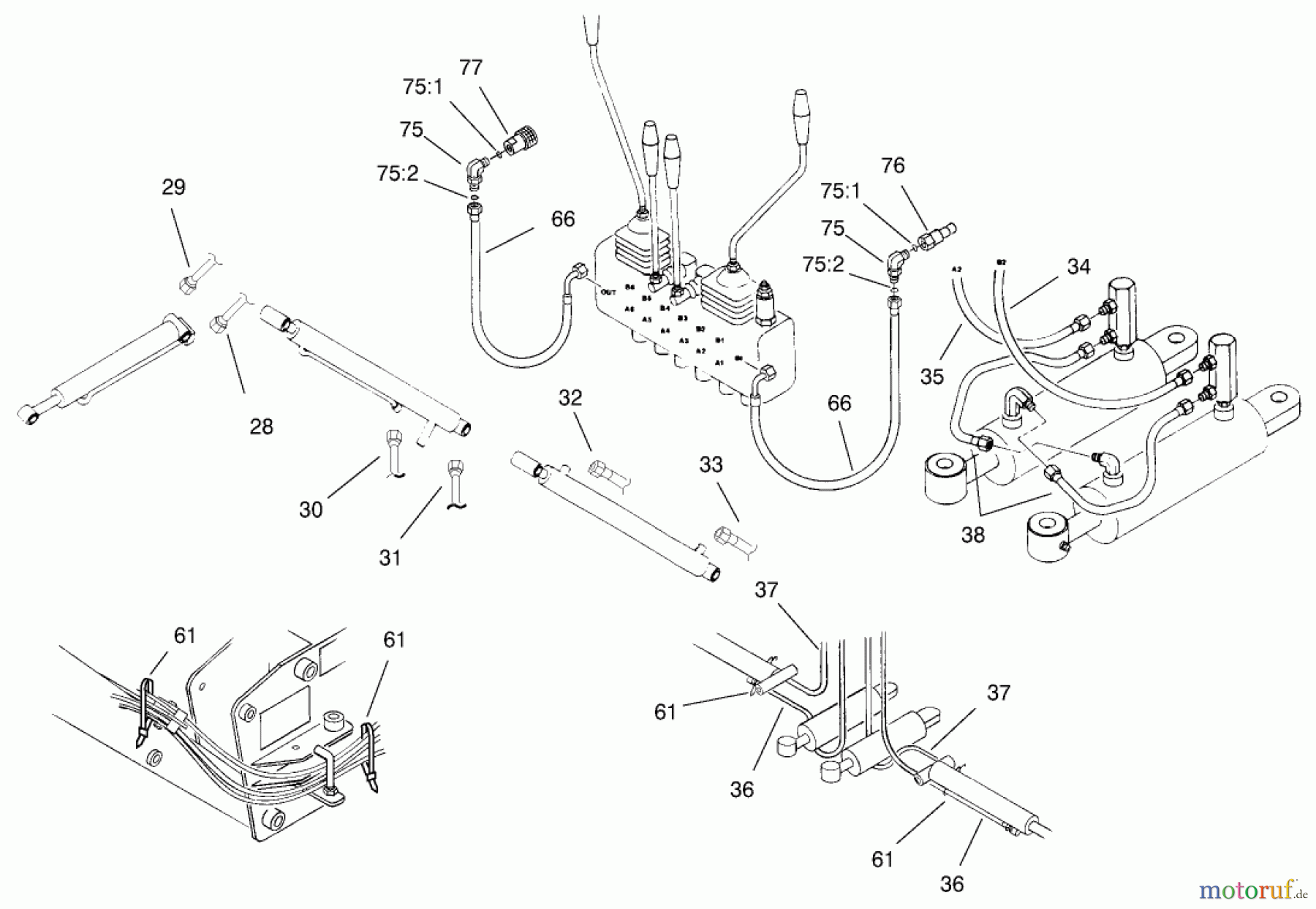  Compact Utility Attachments 22412 - Toro Backhoe, Dingo Compact Utility Loader (SN: 990001 - 999999) (1999) HYDRAULICS ASSEMBLY