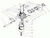 Rasenmäher 22043 - Toro Recycler Mower (SN: 9900001 - 9999999) (1999) Listas de piezas de repuesto y dibujos CARBURETOR ASSEMBLY (MODEL NO. 47PT7-7)