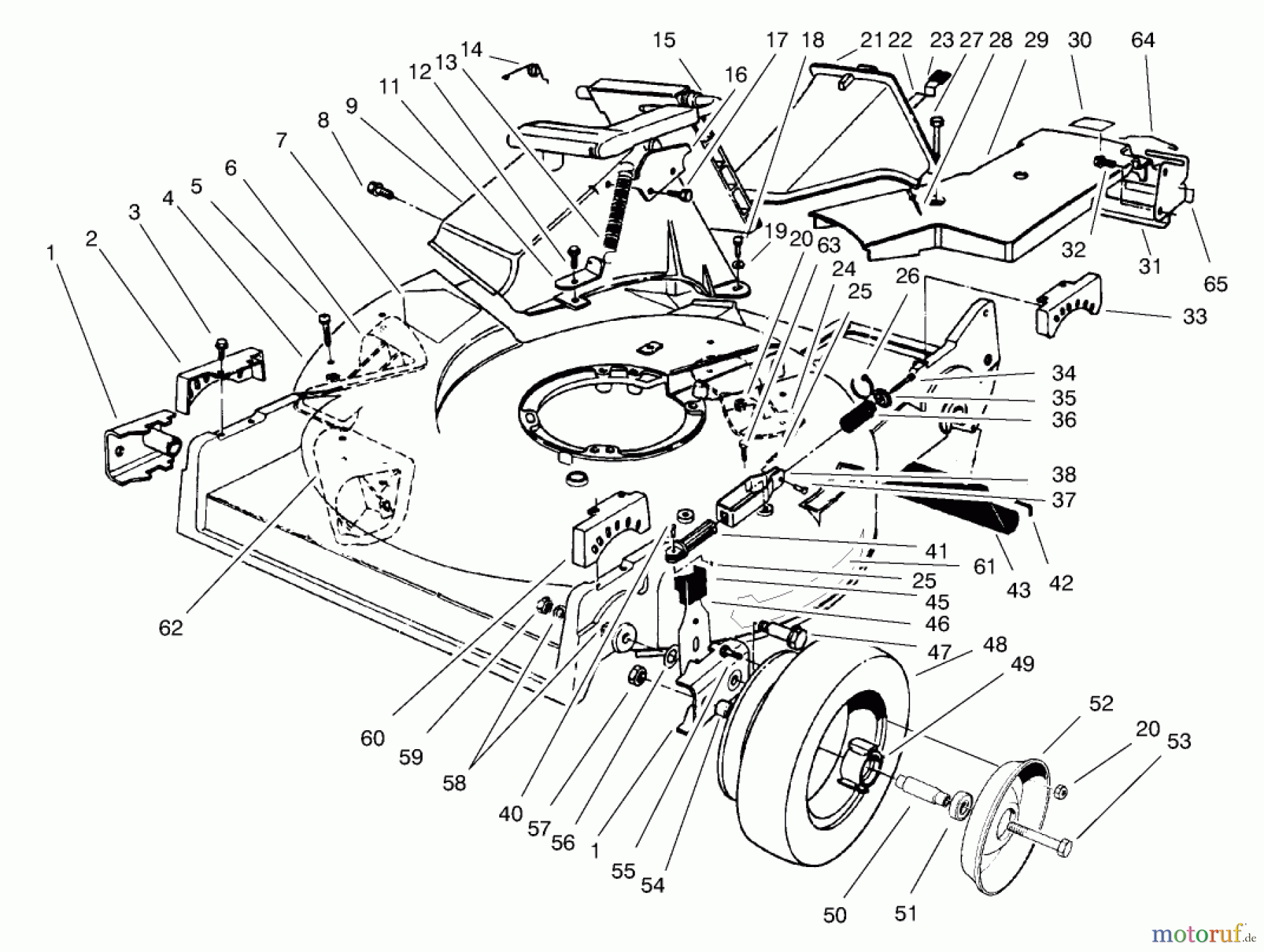  Rasenmäher 22043 - Toro Recycler Mower (SN: 9900001 - 9999999) (1999) HOUSING ASSEMBLY