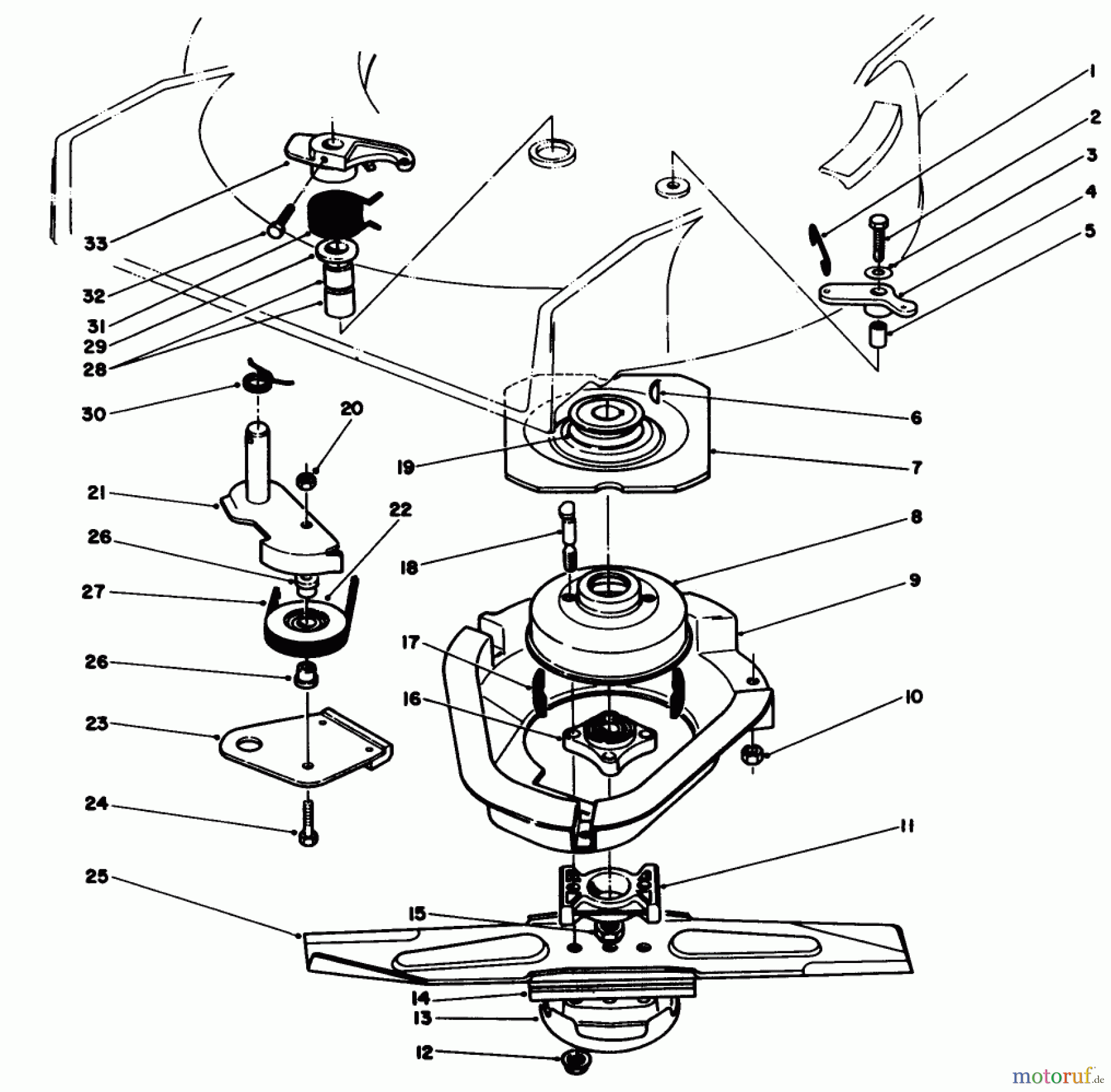  Rasenmäher 22043 - Toro Walk-Behind Mower (SN: 2000001 - 2999999) (1992) BLADE BRAKE CLUTCH ASSEMBLY