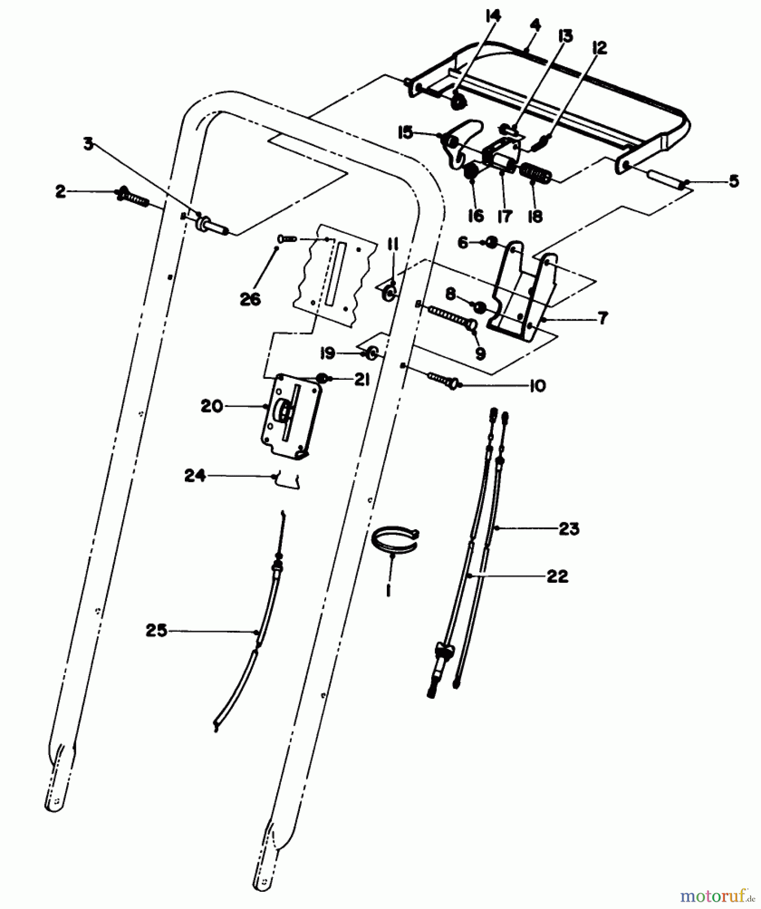  Rasenmäher 22043 - Toro Walk-Behind Mower (SN: 2000001 - 2999999) (1992) TRACTION CONTROL ASSEMBLY