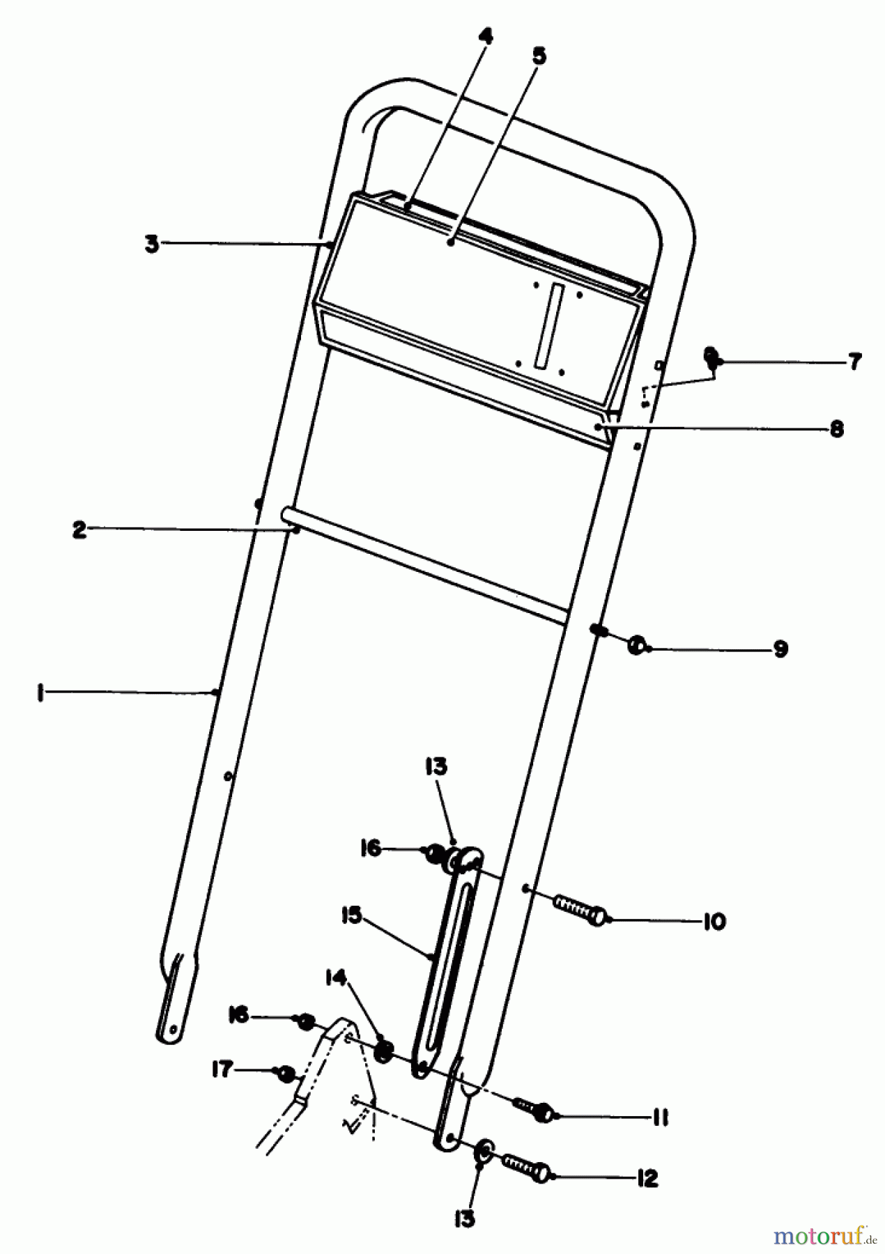  Rasenmäher 22043 - Toro Walk-Behind Mower (SN: 3900001 - 3900964) (1993) HANDLE ASSEMBLY