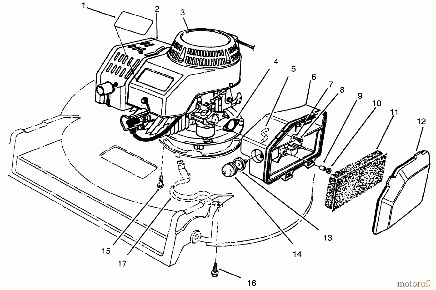  Rasenmäher 22043 - Toro Walk-Behind Mower (SN: 4900001 - 4999999) (1994) ENGINE ASSEMBLY