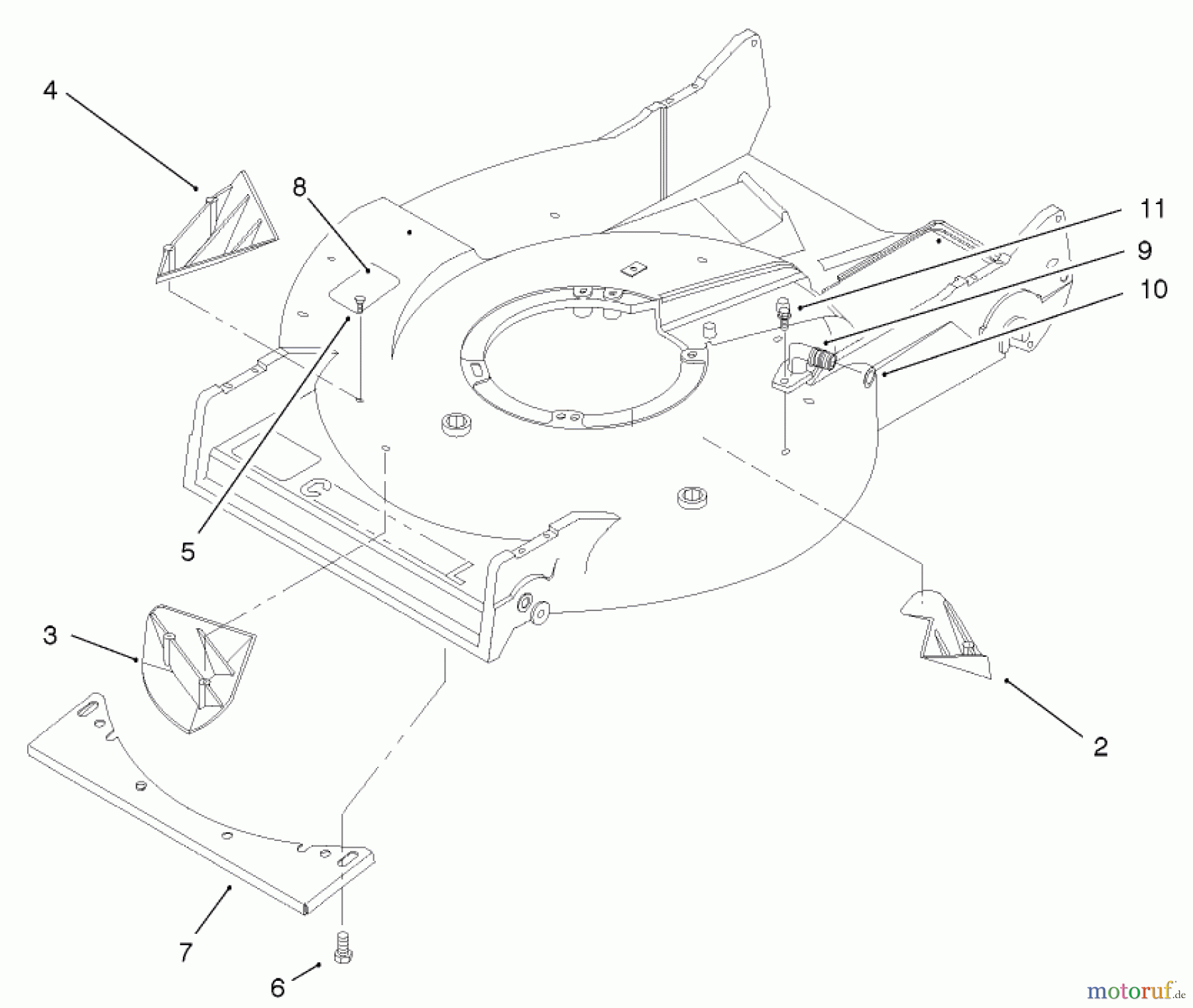  Rasenmäher 22045 - Toro 53cm Recycler Mower (SN: 220000001 - 220999999) (2002) HOUSING ASSEMBLY NO. 98-7144