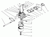 Rasenmäher 22045B - Toro Walk-Behind Mower (SN: 6900001 - 6999999) (1996) Listas de piezas de repuesto y dibujos CARBURETOR ASSEMBLY (MODEL NO. 47PS5-7)(MODEL NO. 22045B)(MODEL NO. 47PT6-7)(MODEL NO. 22045)