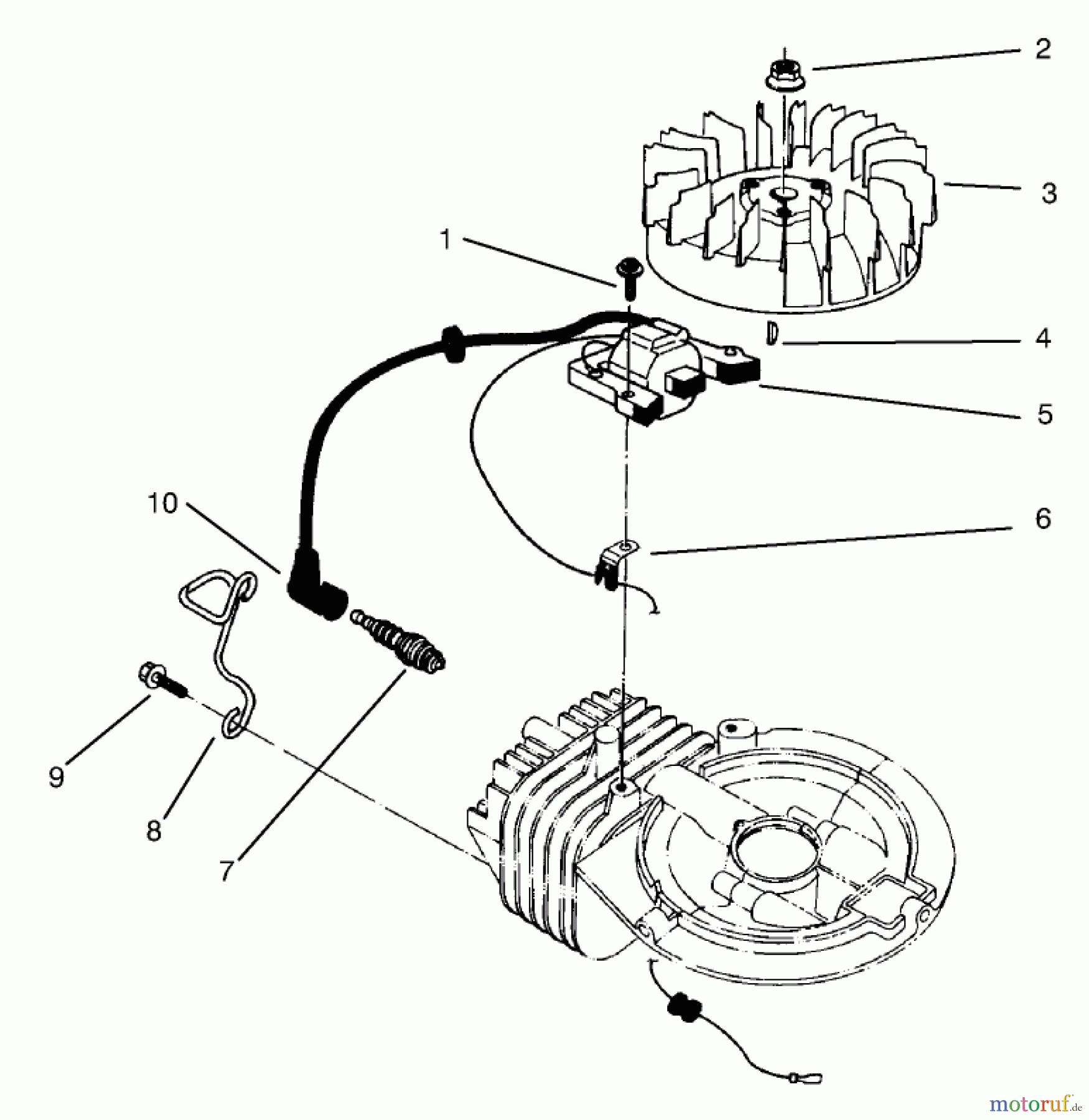  Rasenmäher 22045B - Toro Walk-Behind Mower (SN: 6900001 - 6999999) (1996) IGNITION ASSEMBLY (MODEL NO. 47PS5-7)(MODEL NO. 22045B)(MODEL NO. 47PT6-7)(MODEL NO. 22045)