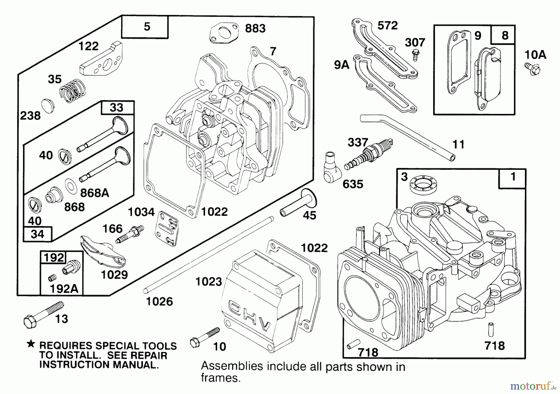  Rasenmäher 22145 - Toro Walk-Behind Mower (SN: 69000001 - 69999999) (1996) ENGINE GTS 150 #1