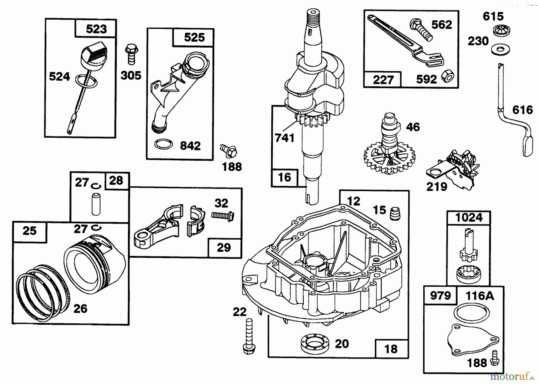  Rasenmäher 22151 - Toro Walk-Behind Mower (SN: 2000001 - 2999999) (1992) ENGINE GTS 150 77-9140 #2