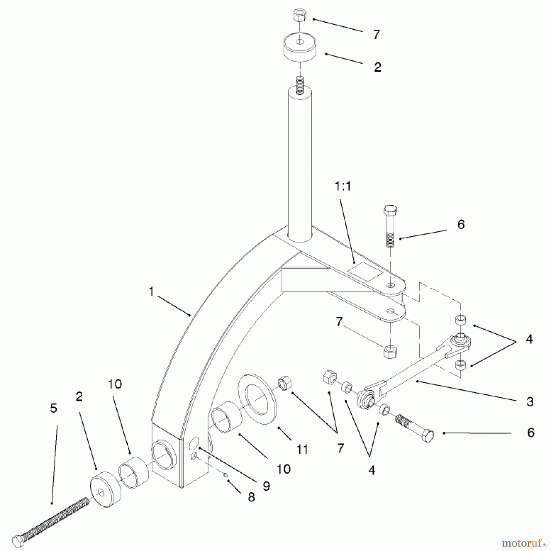  Compact Utility Attachments 22415 - Toro Rotary Broom, Dingo Compact Utility Loader (SN: 220000001 - 220999999) (2002) PIVOT ASSEMBLY