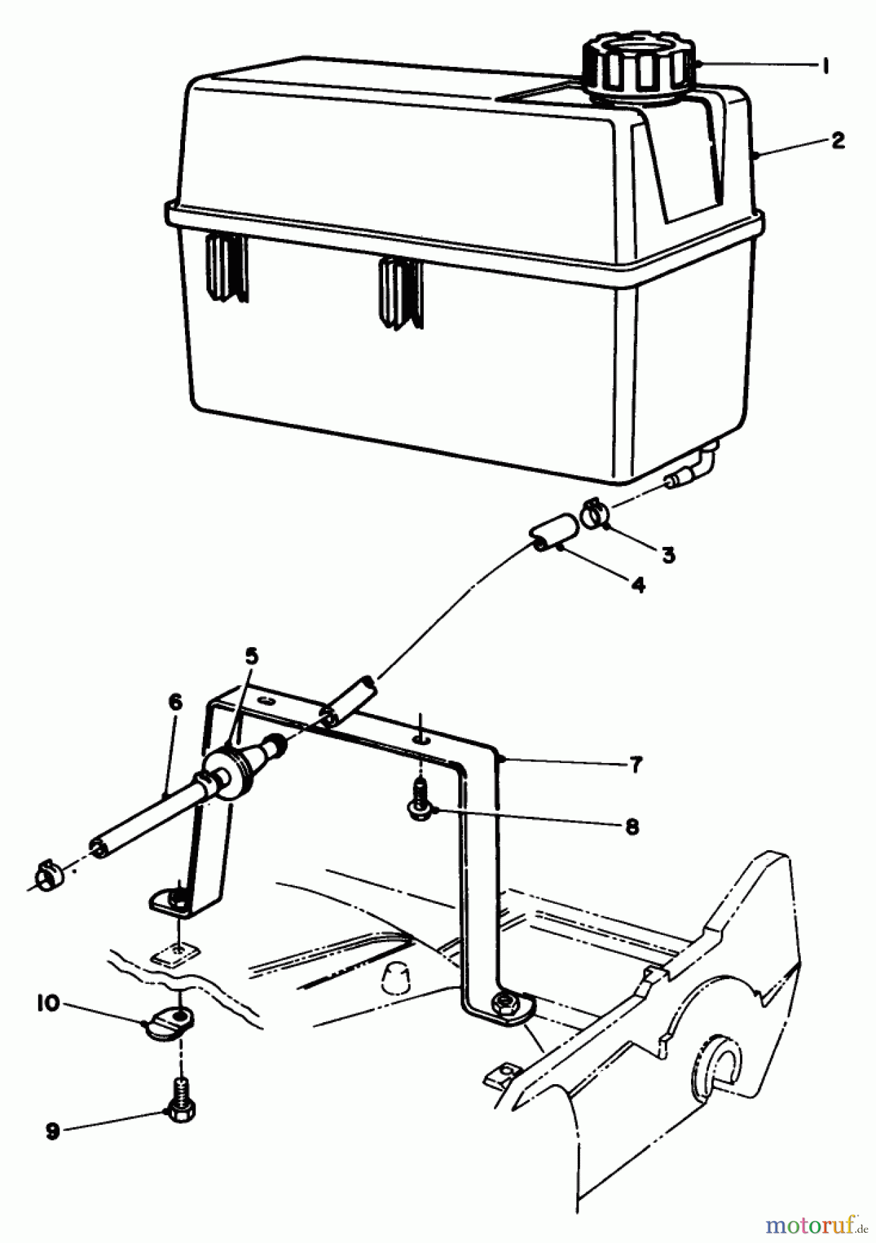  Rasenmäher 22151 - Toro Walk-Behind Mower (SN: 2000001 - 2999999) (1992) GAS TANK ASSEMBLY