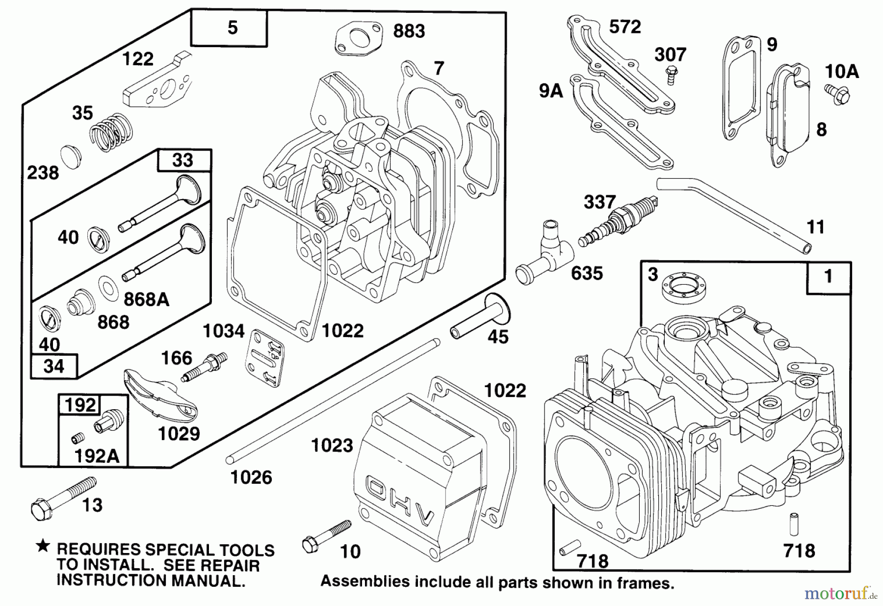  Rasenmäher 22151 - Toro Walk-Behind Mower (SN: 4900001 - 4999999) (1994) ENGINE GTS 150 #1