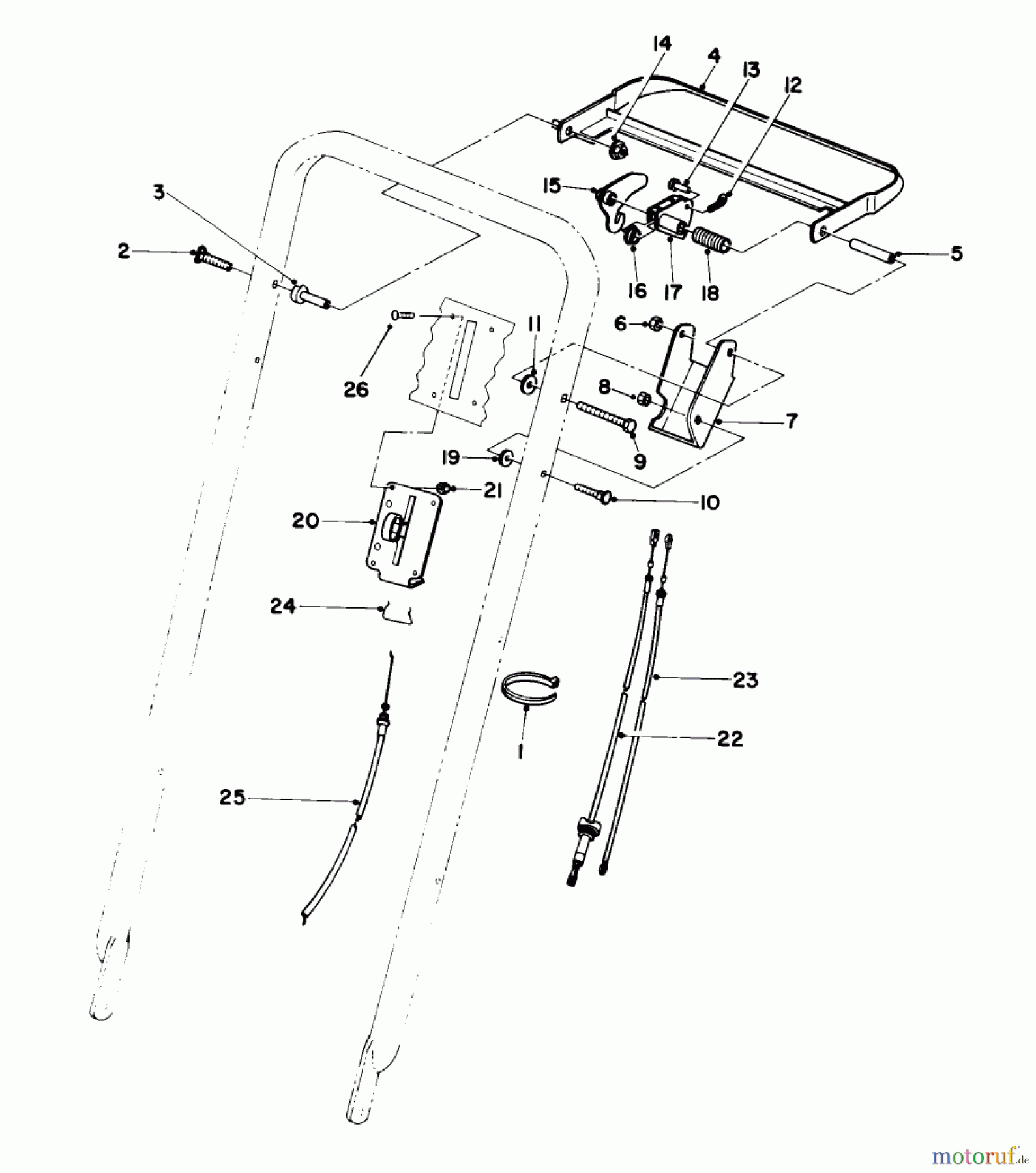  Rasenmäher 22151 - Toro Walk-Behind Mower (SN: 4900001 - 4999999) (1994) TRACTION CONTROL ASSEMBLY