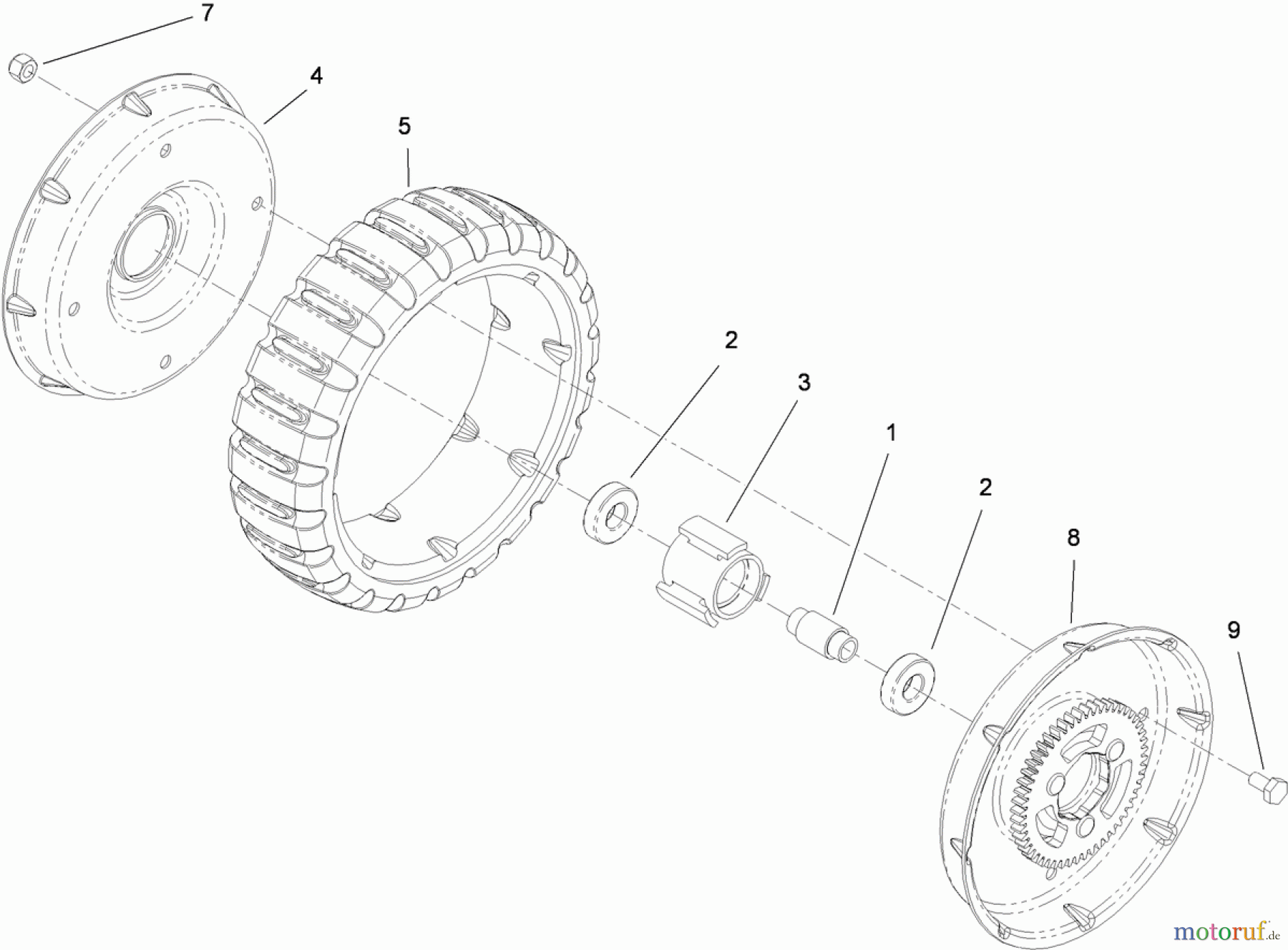  Rasenmäher 22156TE - Toro Commercial 53cm Lawn Mower (SN: 310001001 - 310999999) (2010) WHEEL ASSEMBLY NO. 117-5253