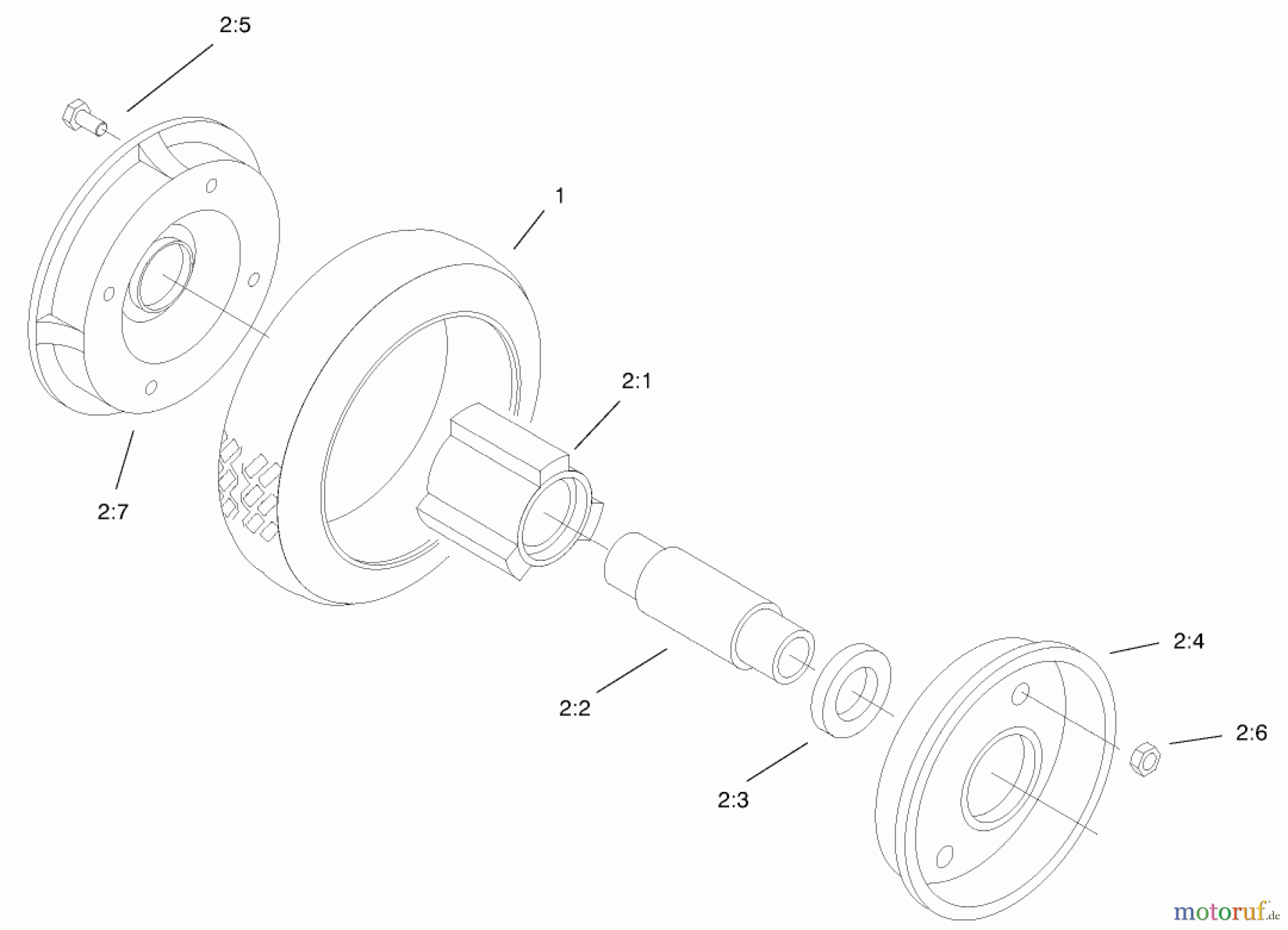  Rasenmäher 22157 - Toro 53cm Recycler/Rear-Bagger Mower (SN: 220000001 - 220999999) (2002) REAR WHEEL & TIRE ASSEMBLY