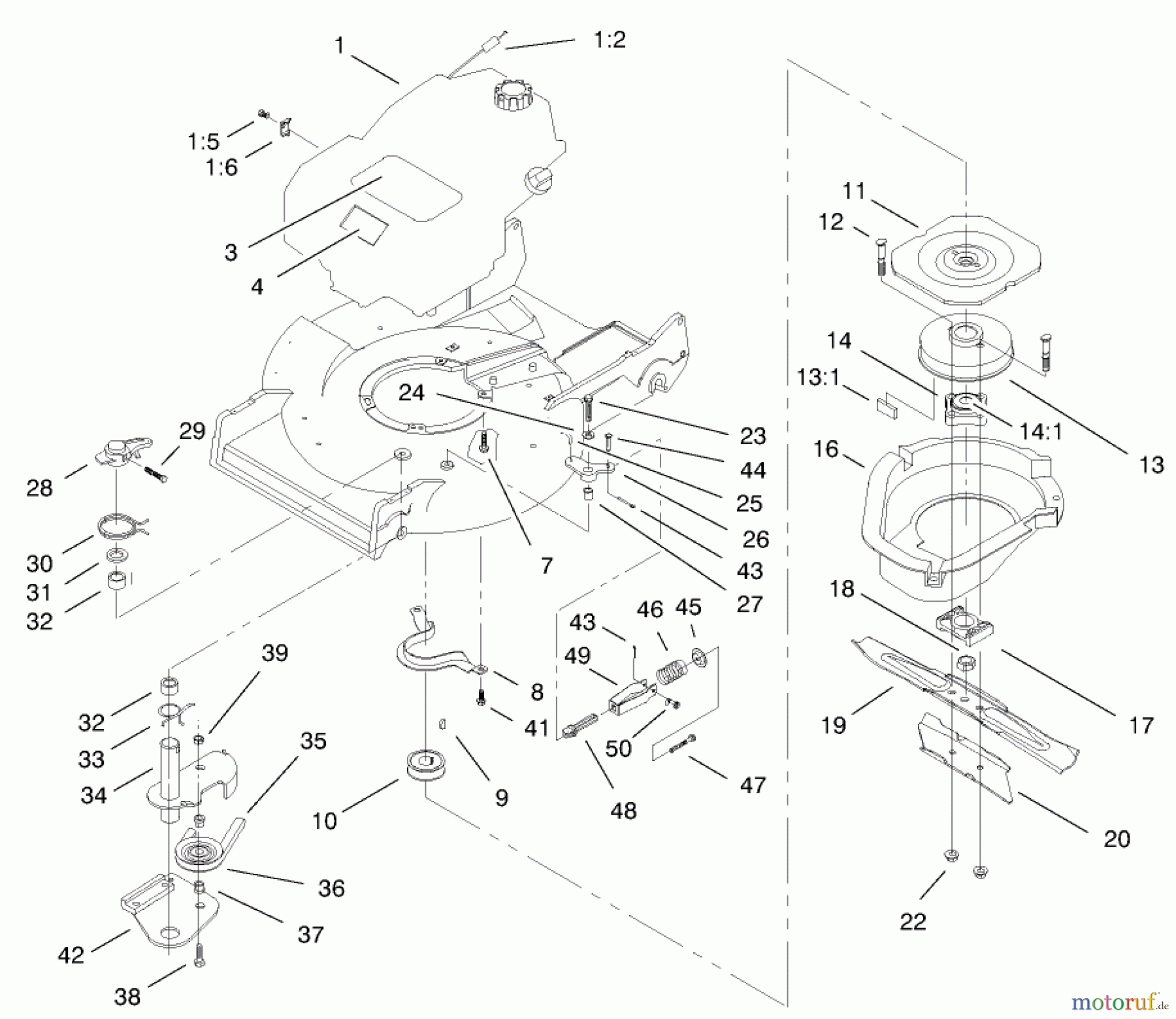  Rasenmäher 22157 - Toro 53cm Recycler/Rear-Bagger Mower (SN: 230000001 - 230999999) (2003) BLADE BRAKE CLUTCH ASSEMBLY