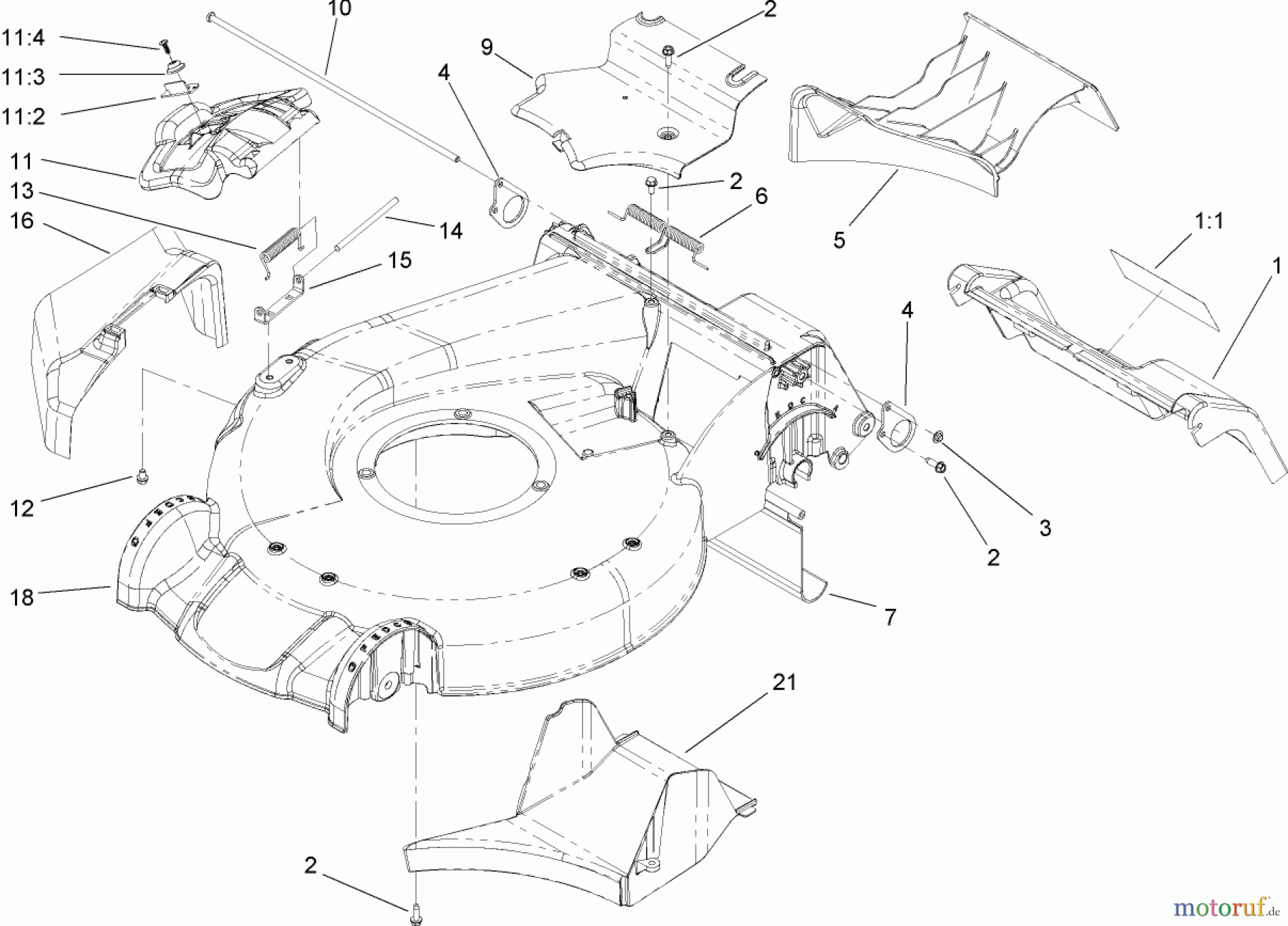  Rasenmäher 22163 - Toro PT21 Trim Mower (SN: 270000001 - 270999999) (2007) HOUSING ASSEMBLY