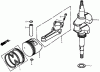 Rasenmäher 22168 - Toro 21" Heavy-Duty Recycler Mower (SN: 250000001 - 250999999) (2005) Listas de piezas de repuesto y dibujos CRANKSHAFT AND PISTON ASSEMBLY HONDA GXV160A1 T1AH