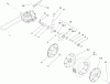 Rasenmäher 22168 - Toro 21" Heavy-Duty Recycler Mower (SN: 250000001 - 250999999) (2005) Listas de piezas de repuesto y dibujos GEARCASE AND REAR WHEEL ASSEMBLY