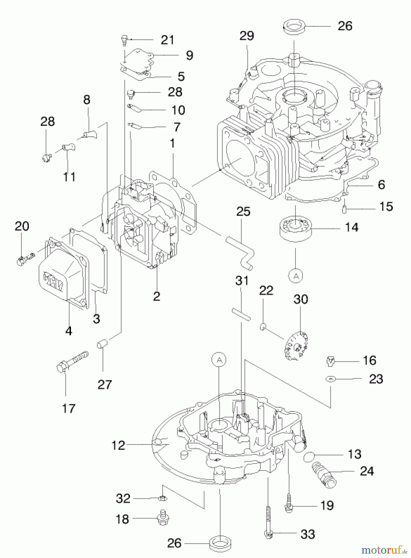  Rasenmäher 22170 - Toro Recycler Mower (SN: 200000001 - 200999999) (2000) CYLINDER/CRANKCASE