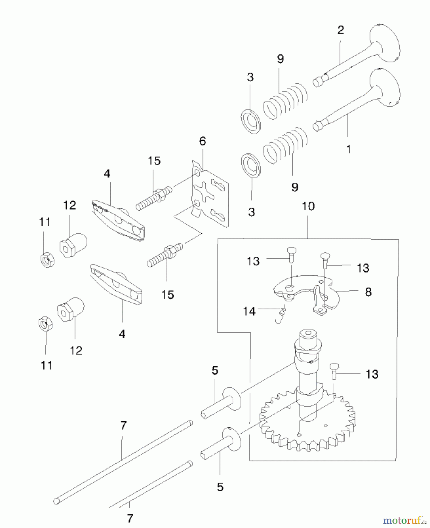  Rasenmäher 22170 - Toro Recycler Mower (SN: 200000001 - 200999999) (2000) VALVE/CAMSHAFT