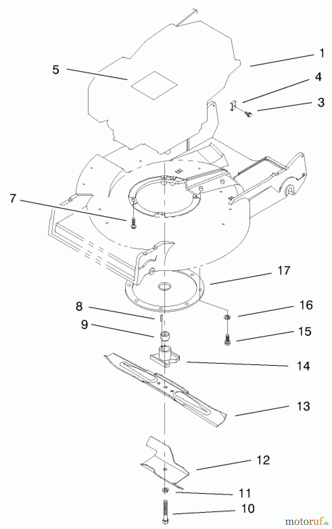  Rasenmäher 22170 - Toro Recycler Mower (SN: 9900001 - 9999999) (1999) ENGINE & BLADE ASSEMBLY