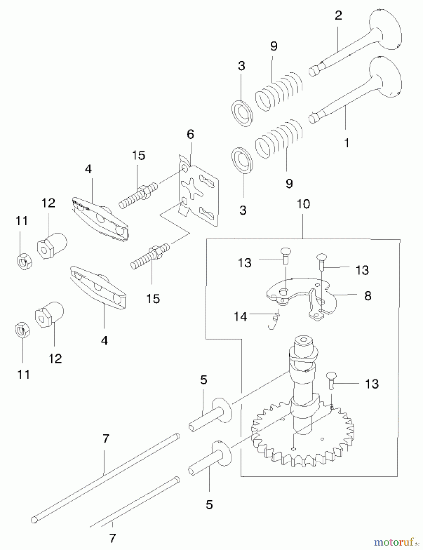  Rasenmäher 22171 - Toro Recycler Mower (SN: 200000001 - 200999999) (2000) VALVE/CAMSHAFT