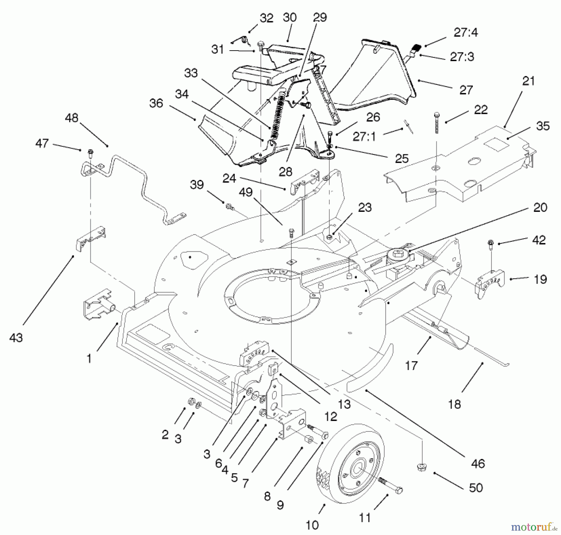  Rasenmäher 22171 - Toro Recycler Mower (SN: 230000001 - 230999999) (2003) HOUSING ASSEMBLY