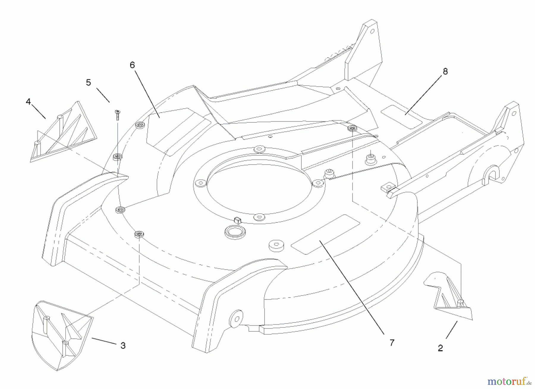  Rasenmäher 22171 - Toro Recycler Mower (SN: 230000001 - 230999999) (2003) HOUSING ASSEMBLY 98-7139