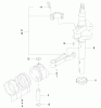 Rasenmäher 22172 - Toro Recycler Mower (SN: 200000001 - 200999999) (2000) Listas de piezas de repuesto y dibujos PISTON/CRANKCASE