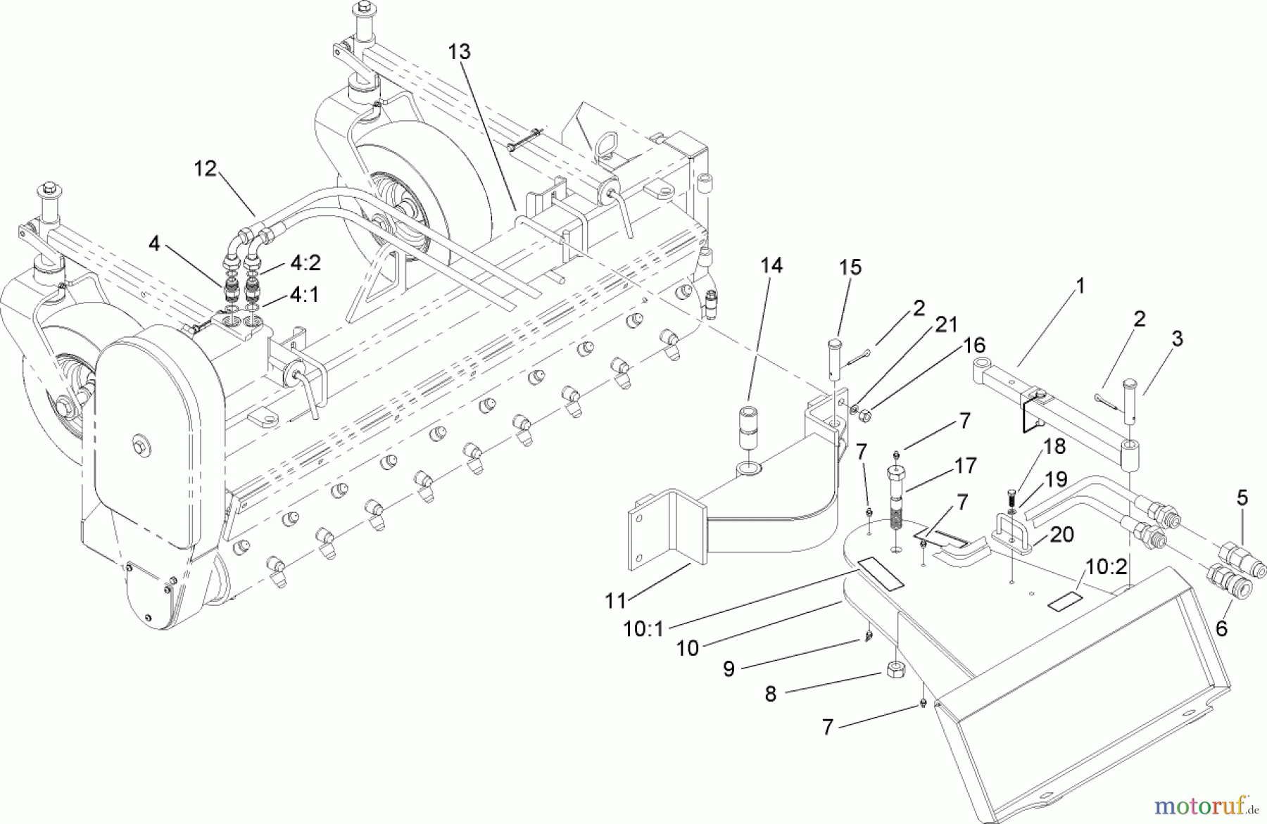  Compact Utility Attachments 22425 - Toro Power Box Rake, Dingo Compact Utility Loaders (SN: 240000001 - 240999999) (2004) MOUNTING ASSEMBLY