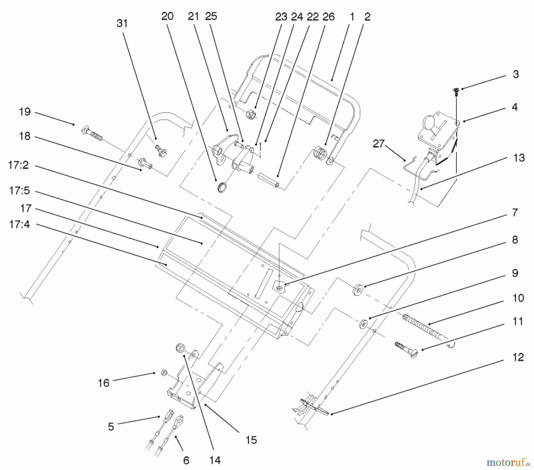  Rasenmäher 22172 - Toro Recycler Mower (SN: 230000001 - 230999999) (2003) PANELS AND CONTROLS ASSEMBLY