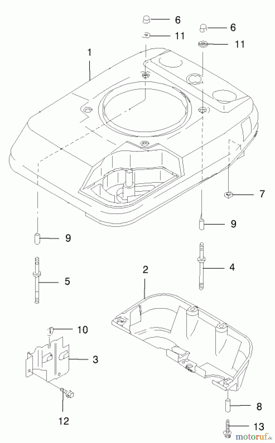  Rasenmäher 22173 - Toro 53cm Heavy-Duty Recycler Mower (SN: 220000001 - 220999999) (2002) COVER/COOLING ASSEMBLY