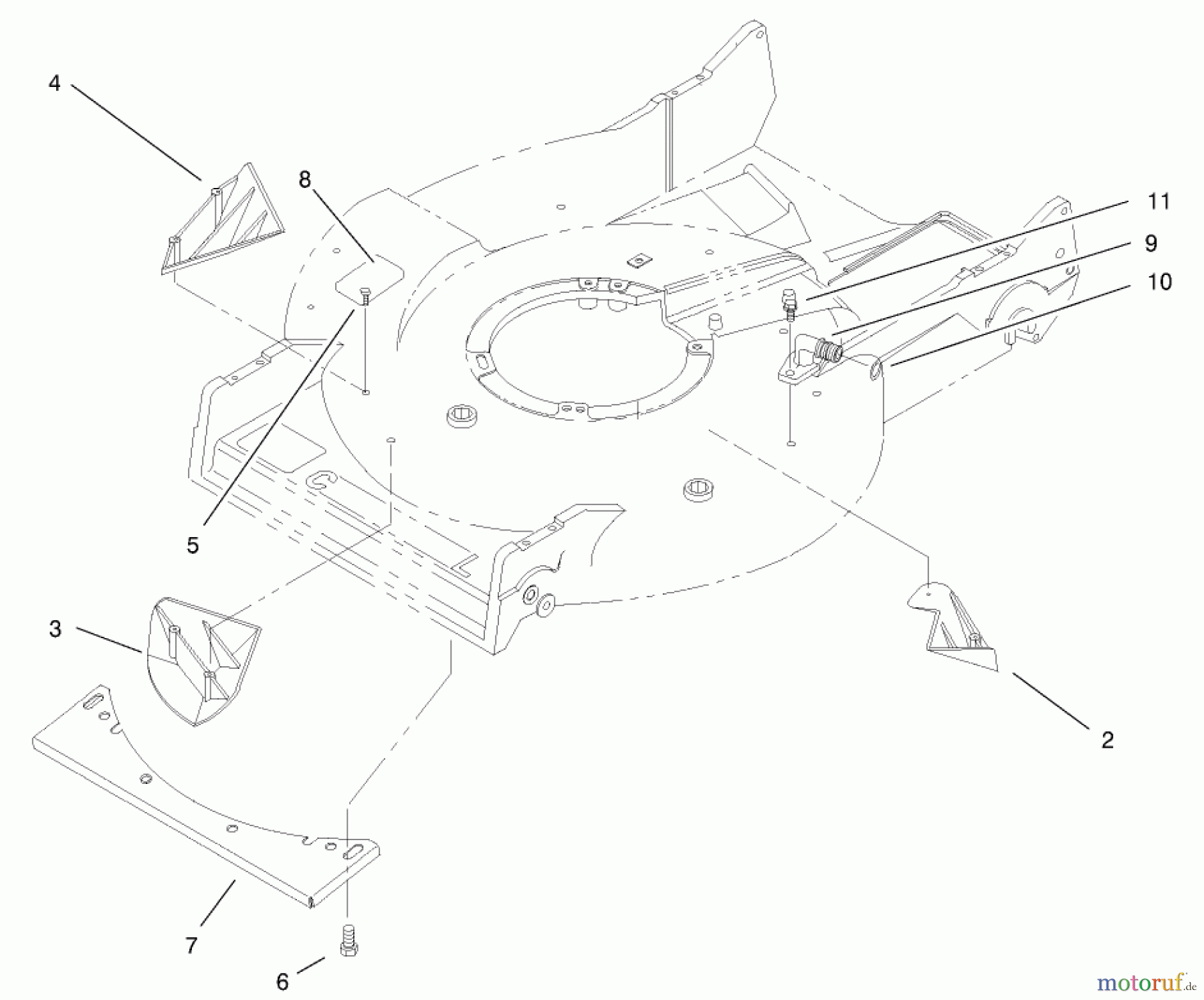  Rasenmäher 22173 - Toro 53cm Heavy-Duty Recycler Mower (SN: 210000001 - 210999999) (2001) HOUSING ASSEMBLY NO. 98-7144