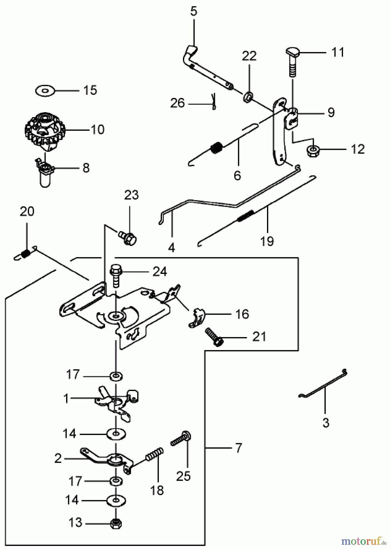  Rasenmäher 22176TE - Toro 53cm Heavy-Duty Recycler Mower (SN: 240000001 - 240999999) (2004) CONTROL EQUIPMENT ASSEMBLY