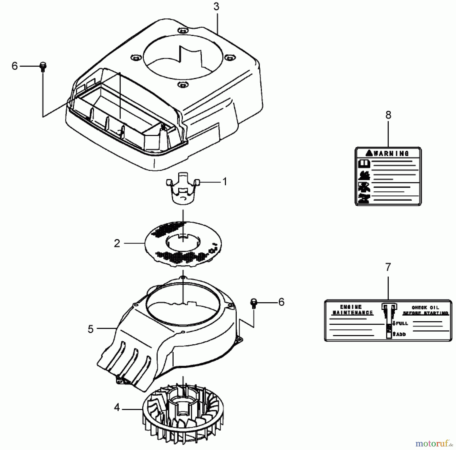  Rasenmäher 22176TE - Toro 53cm Heavy-Duty Recycler Mower (SN: 240000001 - 240999999) (2004) COOLING EQUIPMENT ASSEMBLY