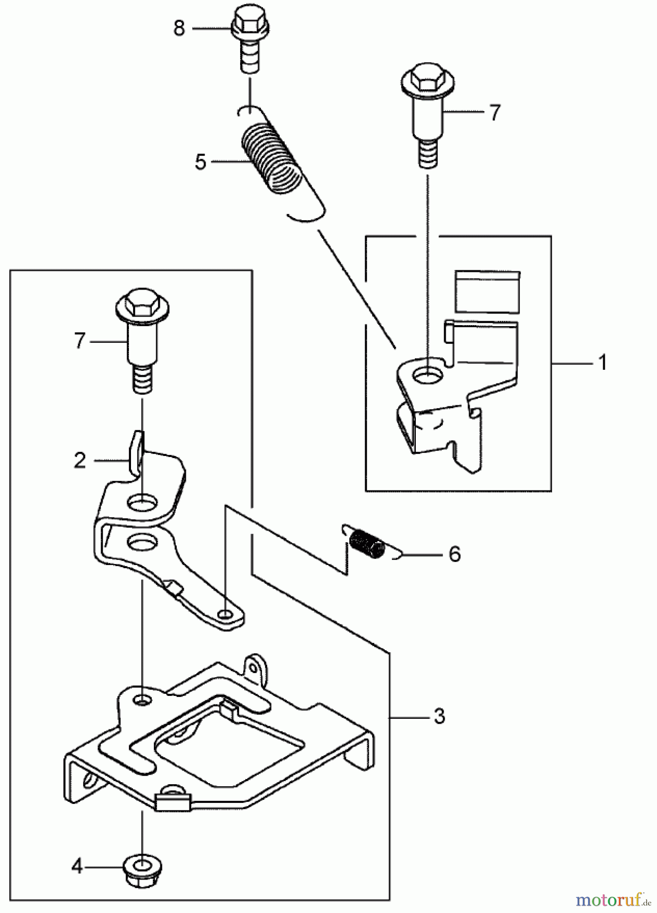  Rasenmäher 22176TE - Toro 53cm Heavy-Duty Recycler Mower (SN: 290000001 - 290999999) (2009) BRAKE AND LEVER ASSEMBLY