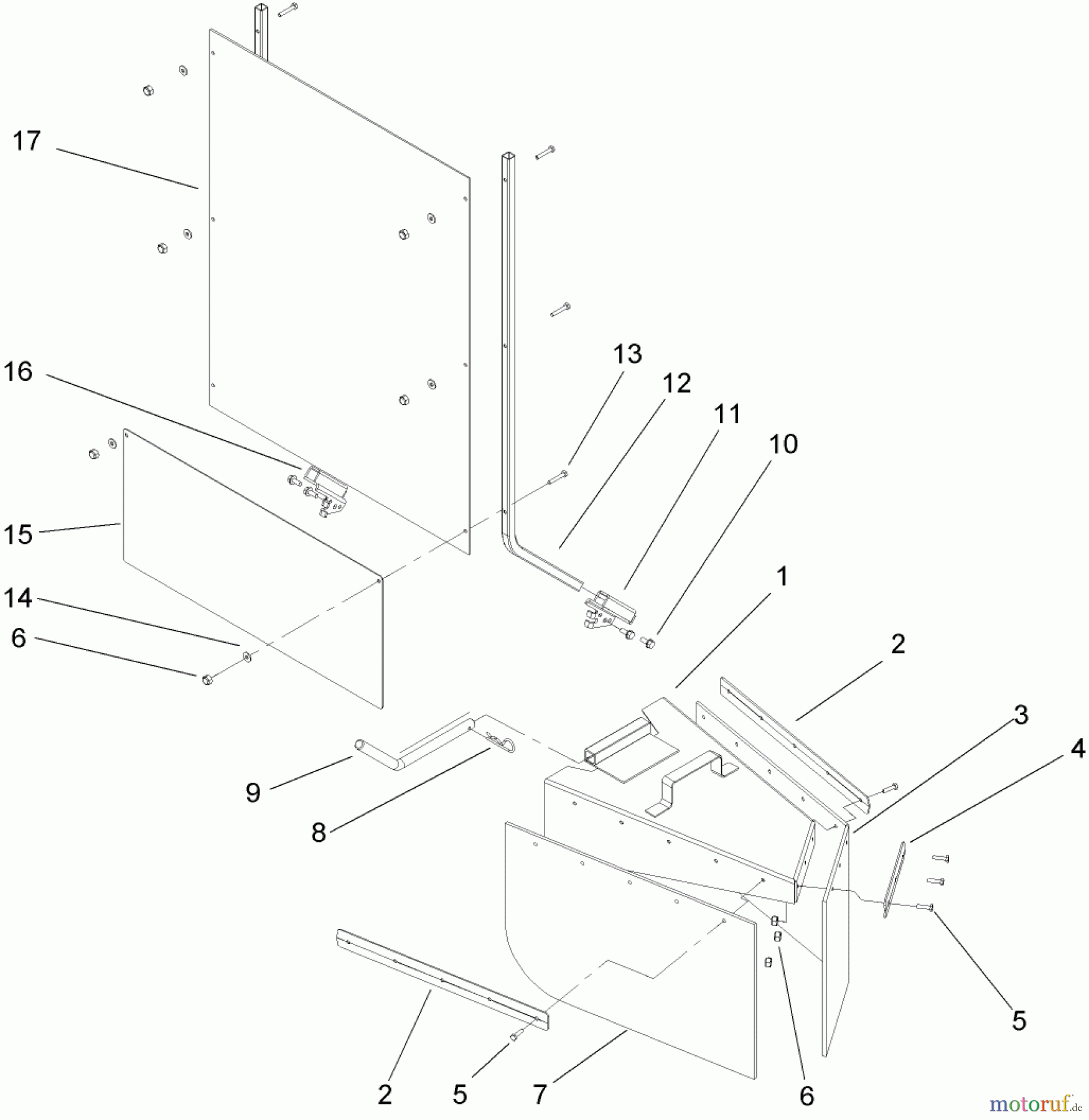  Compact Utility Attachments 22429 - Toro Stump Grinder, Dingo Compact Utility Loaders (SN: 250000001 - 250999999) (2005) SHIELD AND GUARD ASSEMBLY