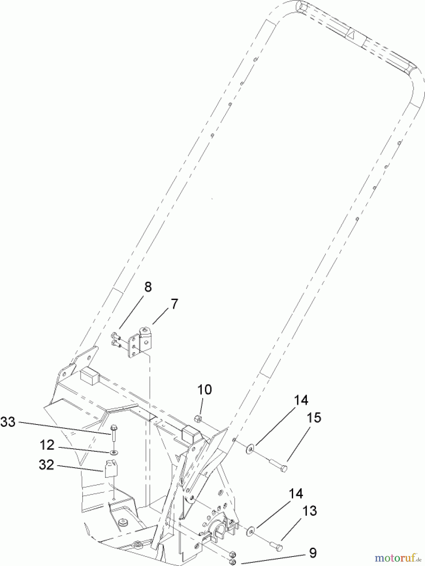  Rasenmäher 22179TE - Toro 53cm Heavy-Duty Rear Bagger Mower (SN: 270000001 - 270004000) (2007) HANDLE AND BAIL ASSEMBLY