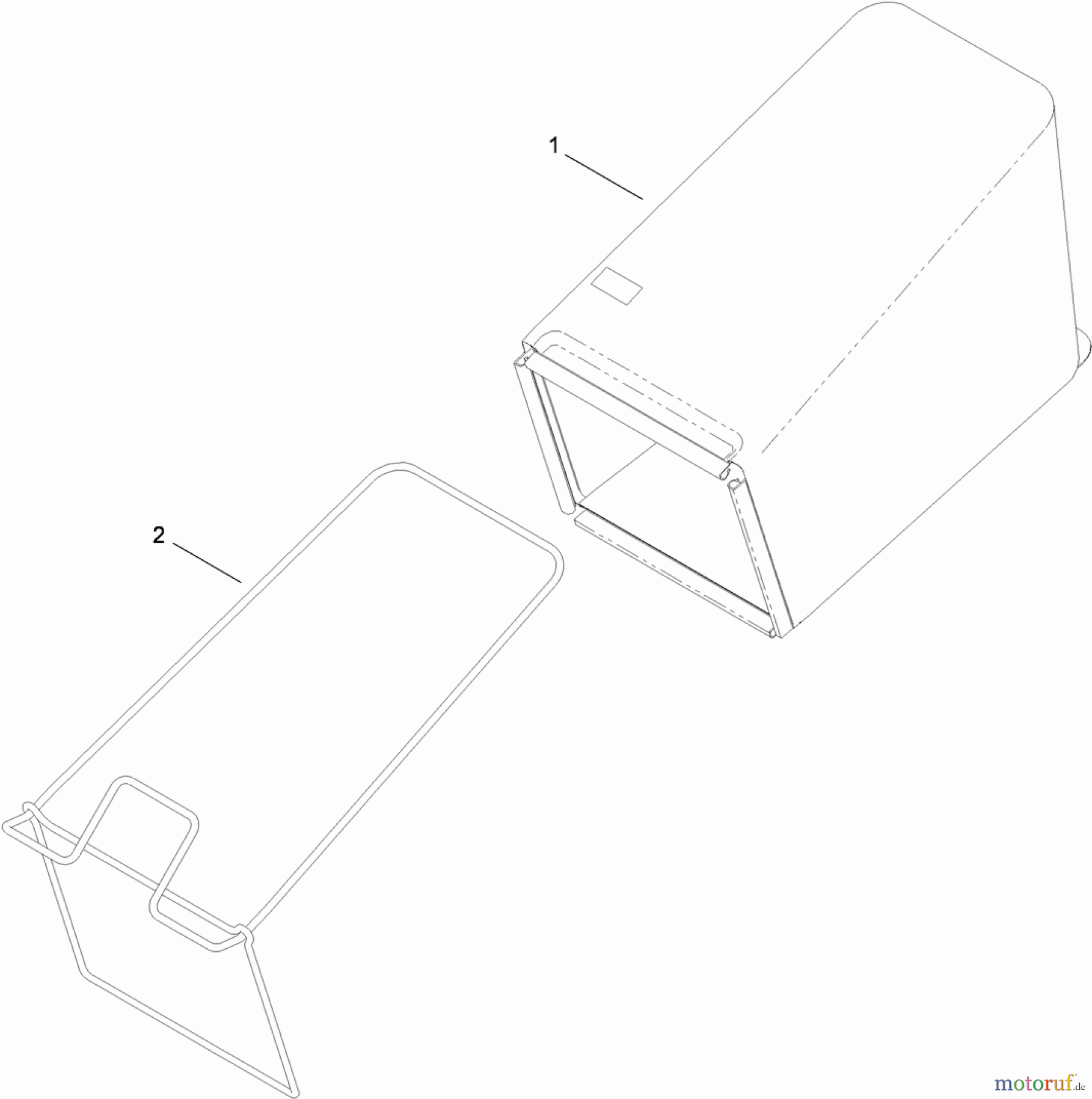  Rasenmäher 22186TE - Toro Commercial 53cm Mower (SN: 312000001 - 312999999) (2012) REAR BAG ASSEMBLY