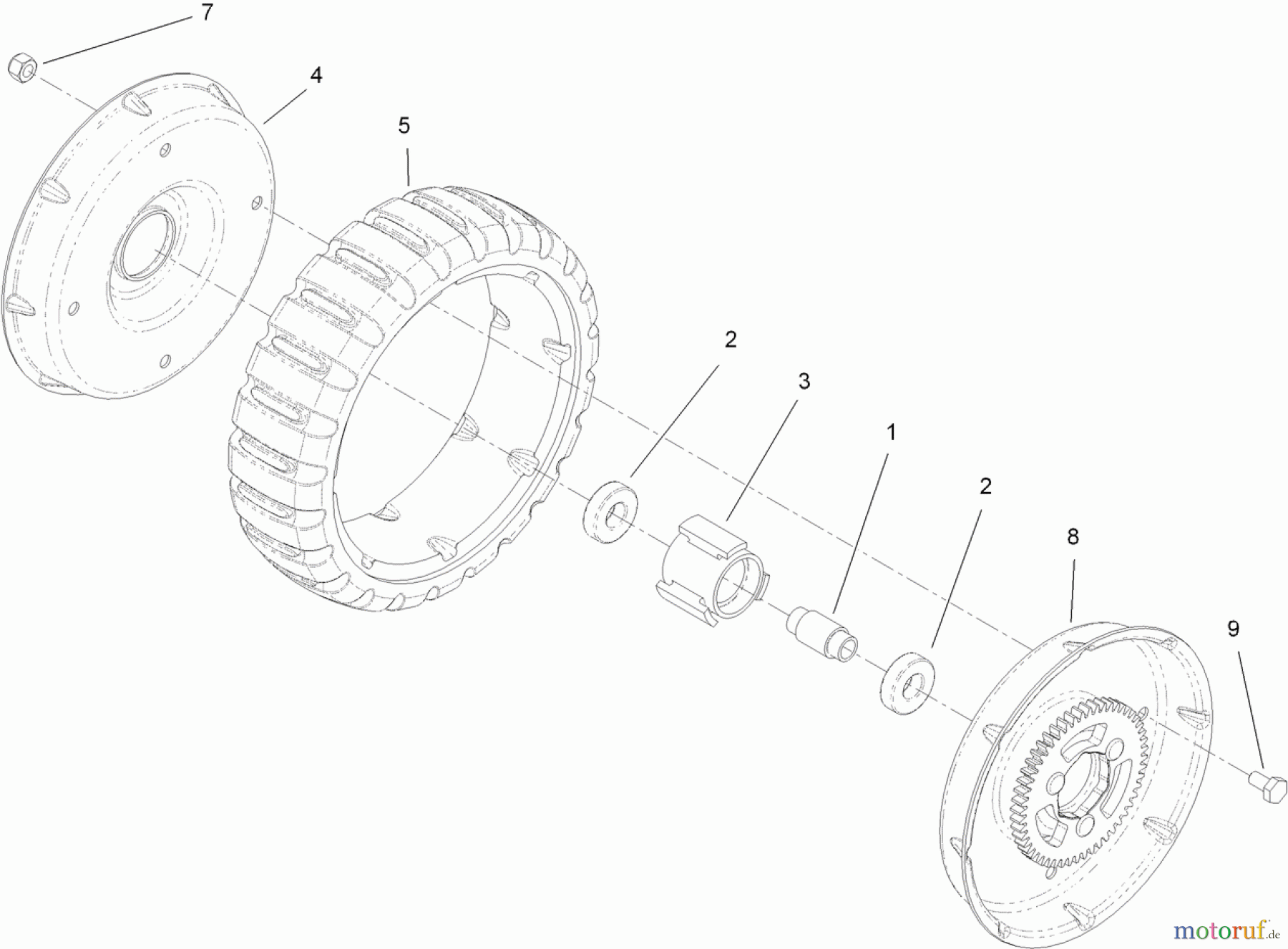  Rasenmäher 22186TE - Toro Commercial 53cm Mower (SN: 314000001 - 314999999) (2014) WHEEL ASSEMBLY NO. 117-5253