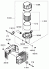 Rasenmäher 22187 - Toro 21" Heavy-Duty Recycler Mower (SN: 270000001 - 270999999) (2007) Listas de piezas de repuesto y dibujos AIR FILTER AND MUFFLER ASSEMBLY KAWASAKI FJ180V-AS31